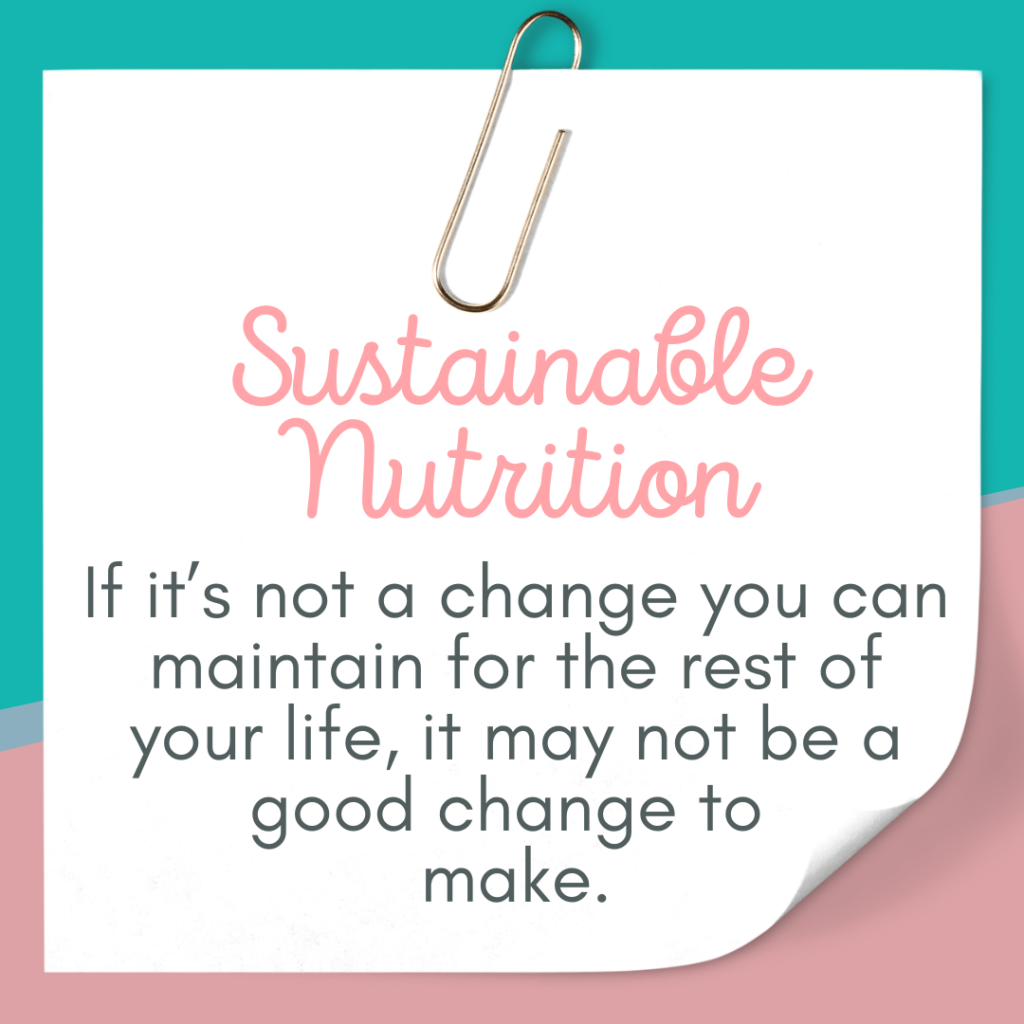 Sustainable nutrition reminder