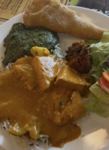 plate of Indian food